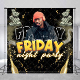 Aperturee - Aperturee Custom Name Photo Dollar Friday Night Party Backdrop